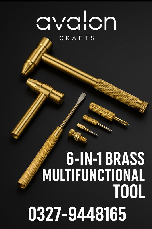Multifunctional 6 in 1 Brass Hammer