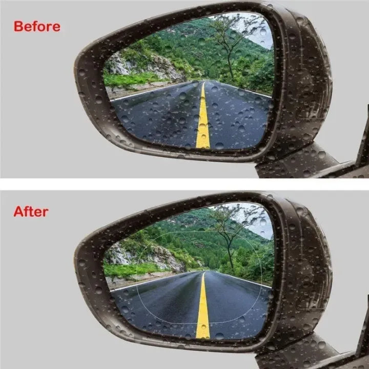 Anti Fog Rear view Side Mirror Circle Waterproof Film - Pair