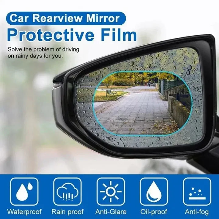 Anti Fog Rear view Side Mirror Circle Waterproof Film - Pair