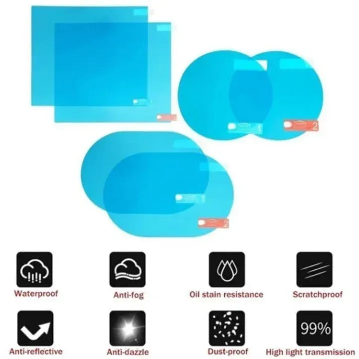 Anti Fog Rear view Side Mirror Circle Waterproof Film - Pair