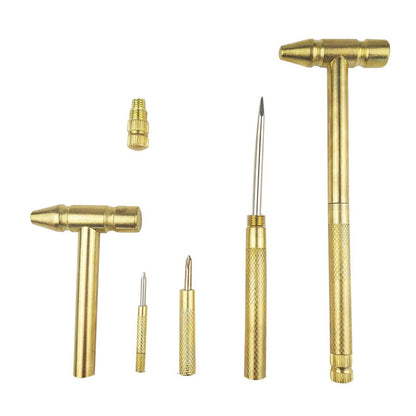 Multifunctional 6 in 1 Brass Hammer