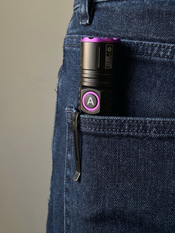 Pocket clip. It goes where you go.